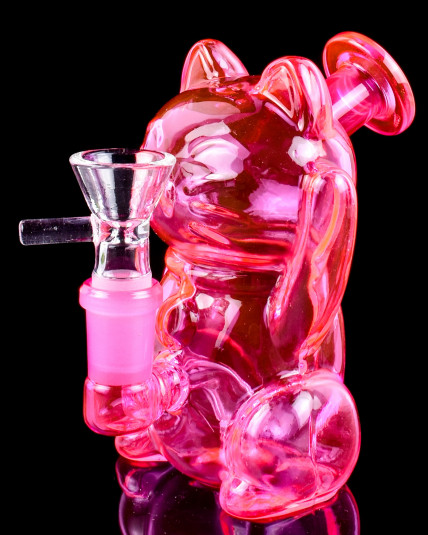 Lucky Cat Mini Bong - Pink