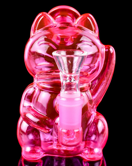 Lucky Cat Mini Bong - Pink