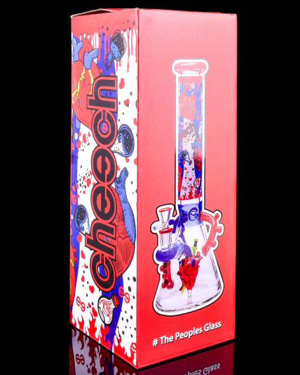 Cheech Glass - Heart Felt Hits, Lungs Not Included Beaker Bong