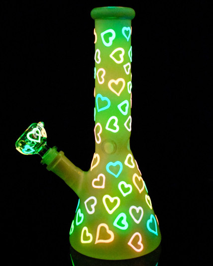 Glow My Heart Beaker Bong