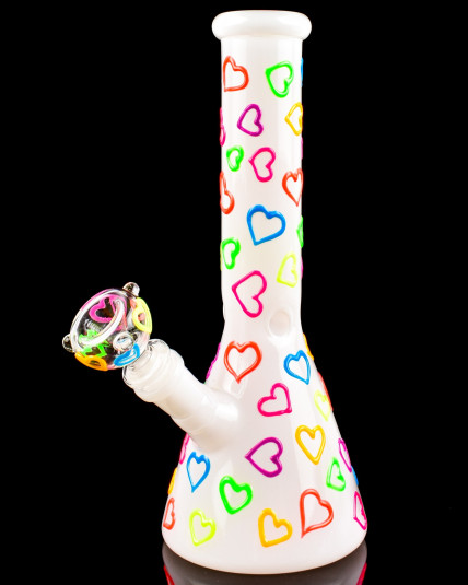 Glow My Heart Beaker Bong