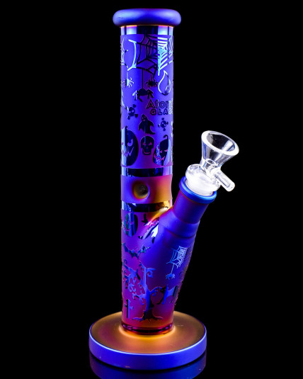 Atomic Glass - Halloween Mania Straight Tube Bong