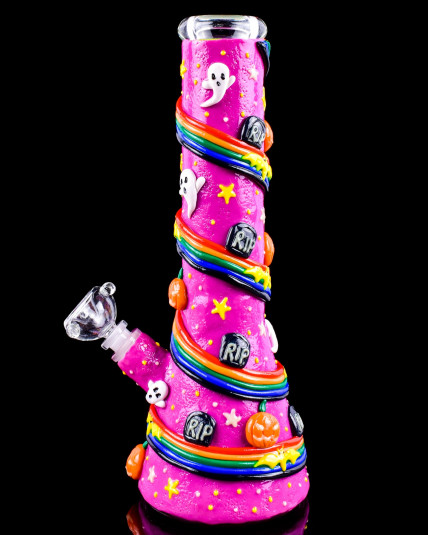 Creepy Halloween Carnival Glow In The Dark Beaker Bong