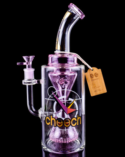 Cheech Glass - 13" Double Pyramid Beaker Bong - Pink