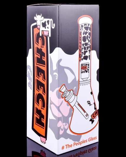 Cheech Glass – Strawberry Milk Cow Beaker Bong