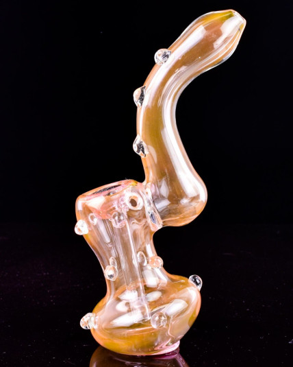 6" Golden Fumed Spotted Bubbler