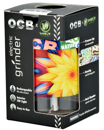 OCB x Wakit Electric Grinder - Sticker Collage