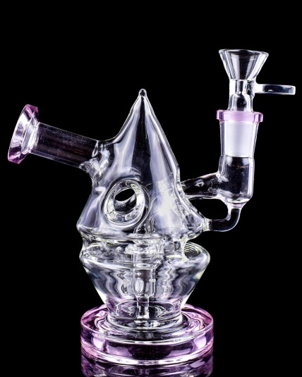 Mini Mystic - Fabb Egg Pyramid Perc Bong - Pink