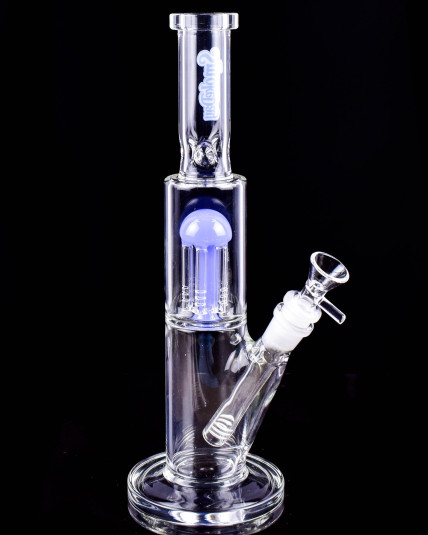 SmokeDay - Dome Chamber Tree Perc Straight Bong - Milk Blue
