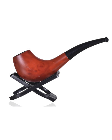 5.5" Fancy wooden pipe With Straight Stem - short stogie