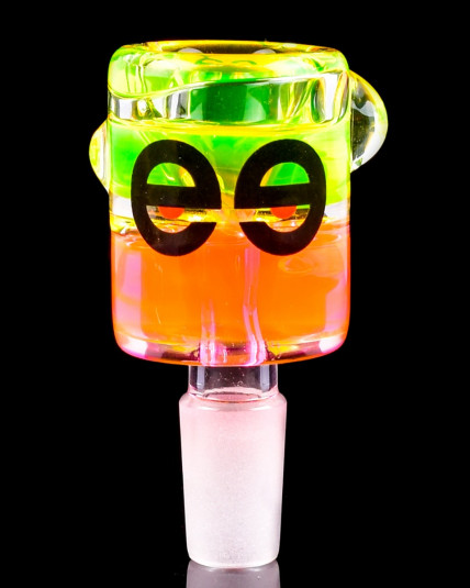 Cheech™ - 14mm Dual Glycerin Freezer Bowl - UV Orange/Green