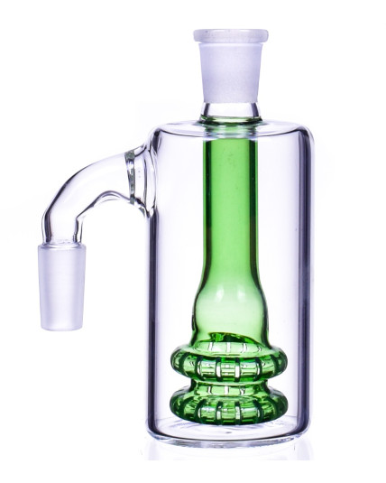 The Ship - 14mm 90° Double UFO Perc Ash Catcher  - Green