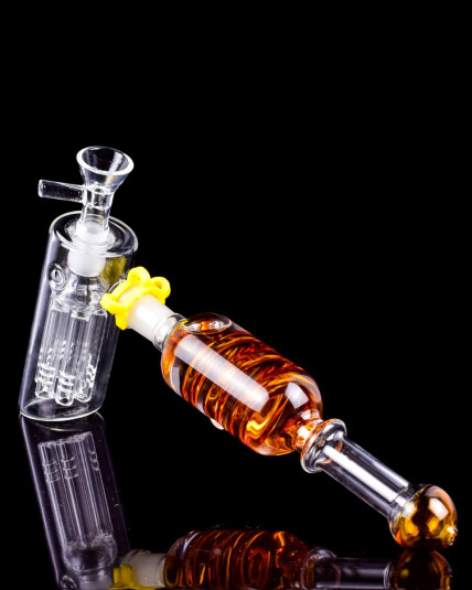 VaporaSculpt - 7" Hammer Bubbler with Coil Glycerin Chamber
