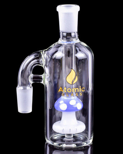 Mystic Mushroom - Atomic Glass - 90° Angle Showerhead Perc Ash Catcher - 14mm Male