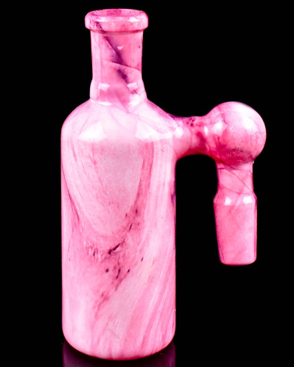 14mm 90° Marble Design Sidecar Ash Catcher – Pink