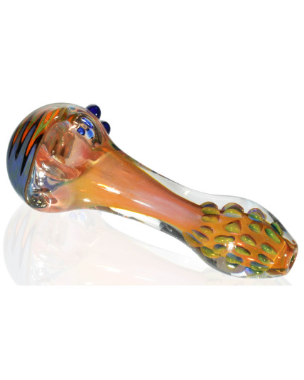 Trippy Hippy - 4.5” Golden Fumed 24 KT Glass Pipe and Wig Wag Bowl