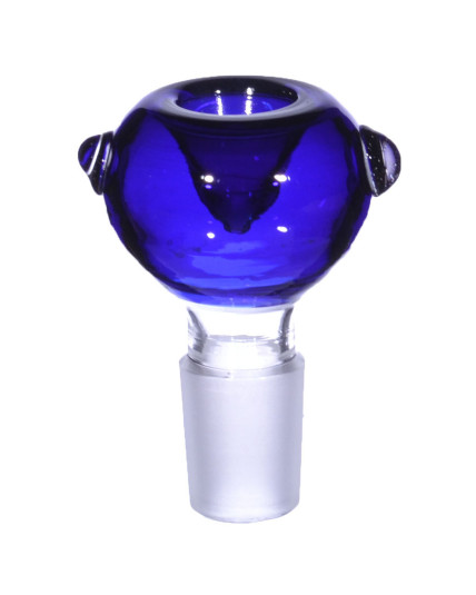 19mm Dry Male Bowl With Accent - Dry Herb-Blue