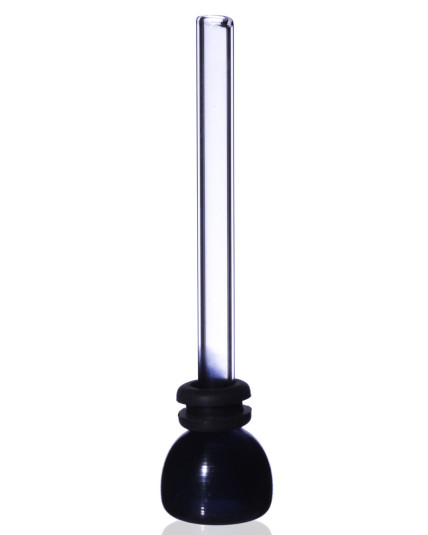 4.5" Male Dry Herb Bowl With Long Stem- Black