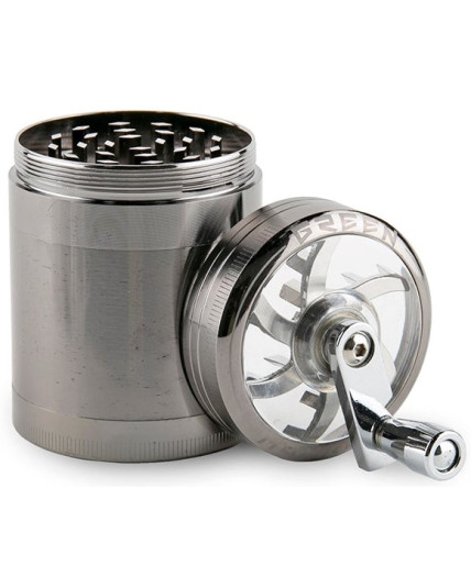 Chromium Crusher Vervet Grinder With Handle - Black Nickel - 54mm