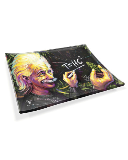 V Syndicate® - T=HC2 Einstein Higher Education Glass  Rollin' Tray - Small