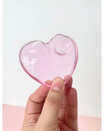 The 3D Bubble Heart Pipe - Pink