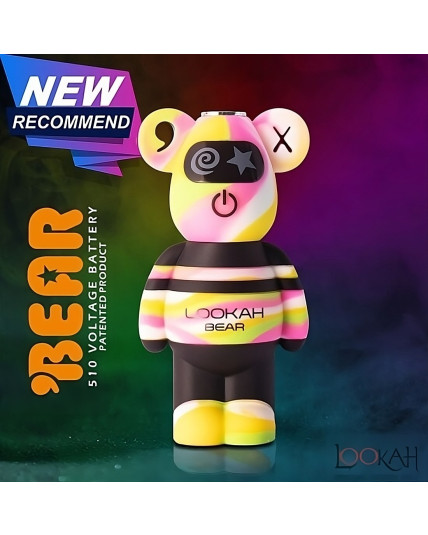 Lookah Bear Limited Edition 510 Vape Battery - Tie Dye Pink