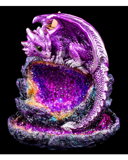 Prince Ghidorah - Back Flow Incense Burner w/ LED Light - Dragon Bust