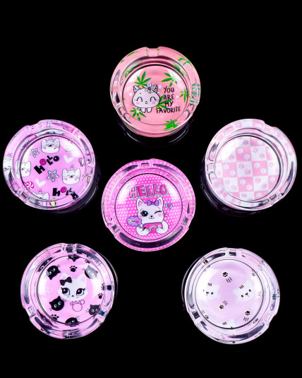Kitty Chic Surprise Ashtray – 1 of 6 Cute & Girly Cat Designs - Collectible Mystery Gift