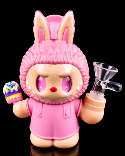 Cute Silicone Creepy Lafufu Bong - Pink