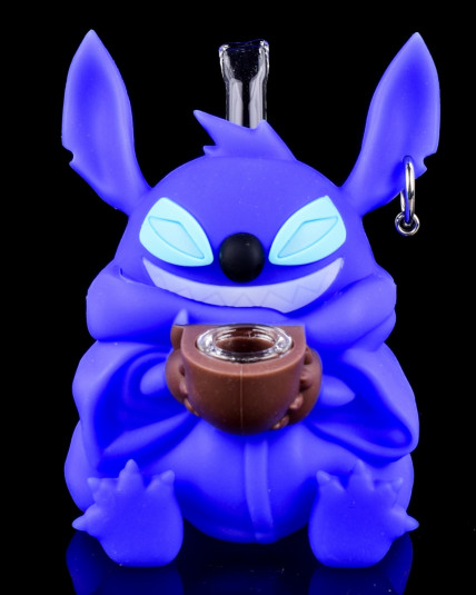 Stitch's Cute Silicone Bong - Blue