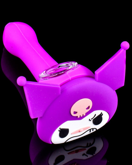 Cute Kuromi Silicone Hand Pipe - Purple