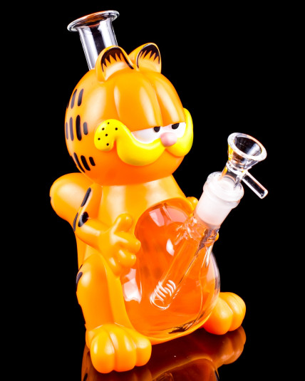 Cartoon Orange Cat Silicone Bong