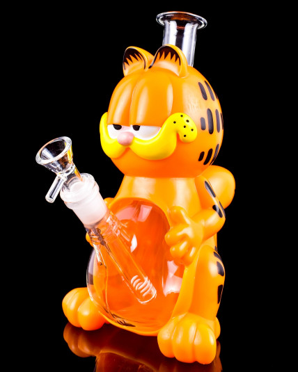 Cartoon Orange Cat Silicone Bong