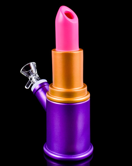 Cute Lipstick Mini Bong - Pink