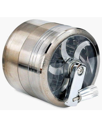 Chromium Crusher Vervet Grinder With Handle - Black Nickel - 54mm