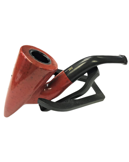 5.5″ Durable Kings Horn Pipe with Pouch Bright Cherry Finish