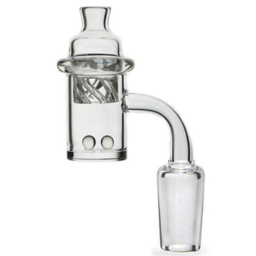 14MM Male Quartz Banger Nail w/ Helix Function Cap & Glow Terp Pearls main image 1