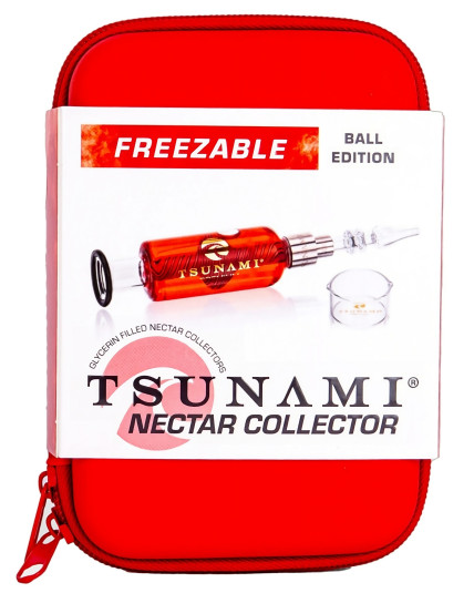 Tsunami Nectar Collector Ball w/ Freezable Glycerin - Red