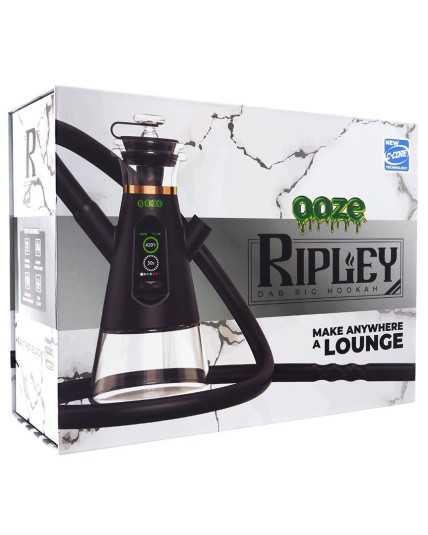 Ooze Ripley Electric Dab Rig Hookah - Black