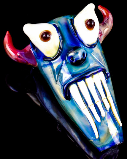 Demon Grin Glass Hand Pipe