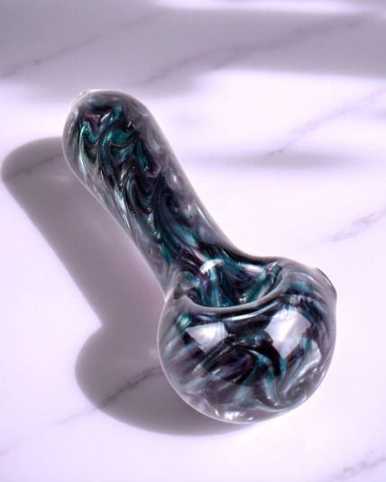 Nebula Noir Glass Hand Pipe