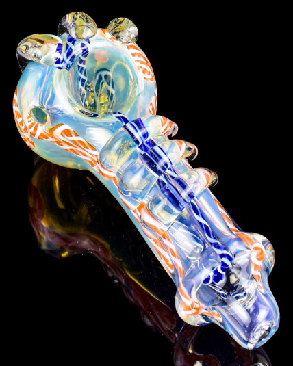 5" Glass Magnifier Hand Pipe - Fumed