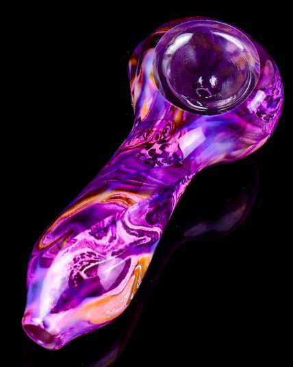 Nebula Galaxy Glass Hand Pipe - Purple