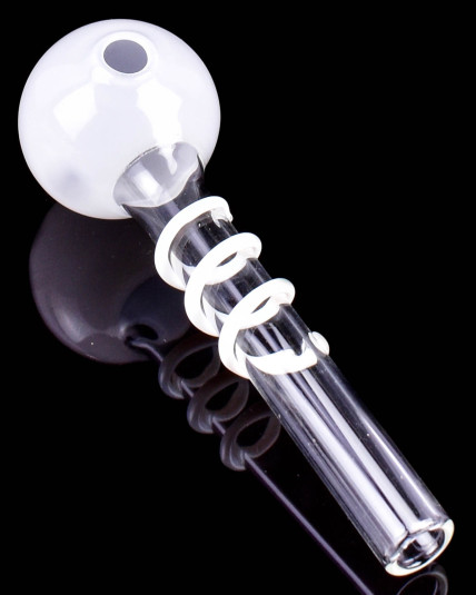 4" Color Head Spiral Design Glass Oil Burner Pipe