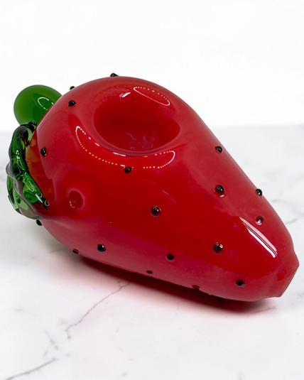 Juicy Strawberry Glass Hand Pipe
