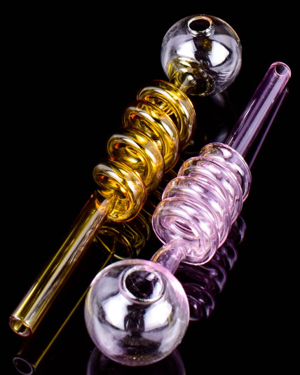 5.5" Colored Twisted Glass Oil Burner Pipe