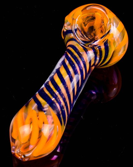 Aurora Twist Dichroic Swirled Glass Hand Pipe