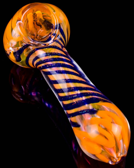 Aurora Twist Dichroic Swirled Glass Hand Pipe