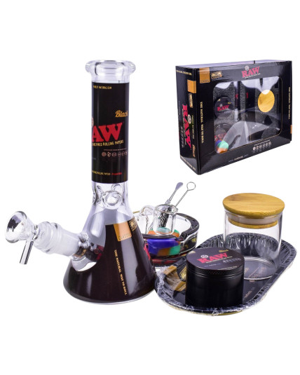 The Ultimate RAW Classic Black Bong Box Set