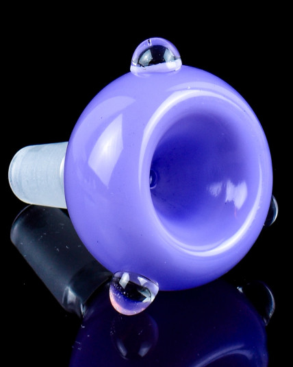 Triclops Orb - 14mm Male Dry Herb Bowl - Milk Purple